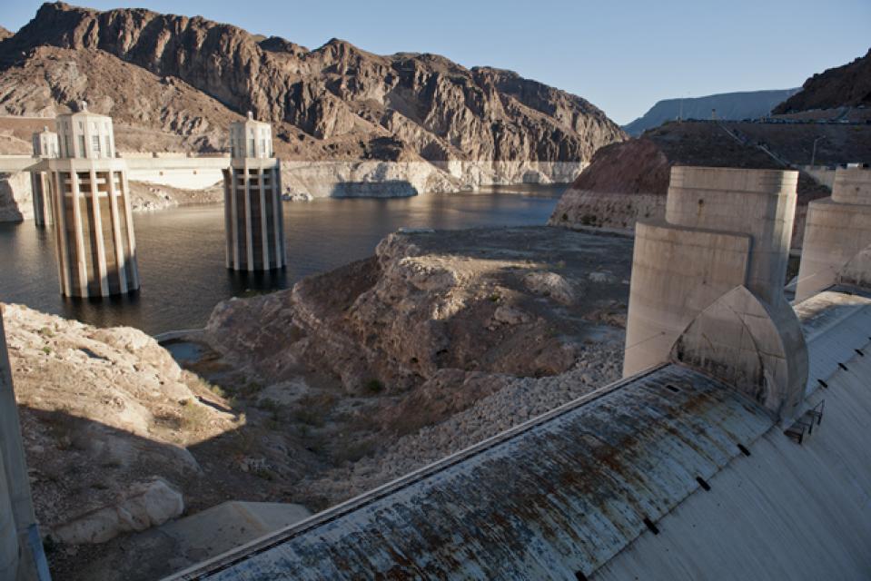 This August 2014 photo shows Lake Mead with water elevation of 1,106 feet.