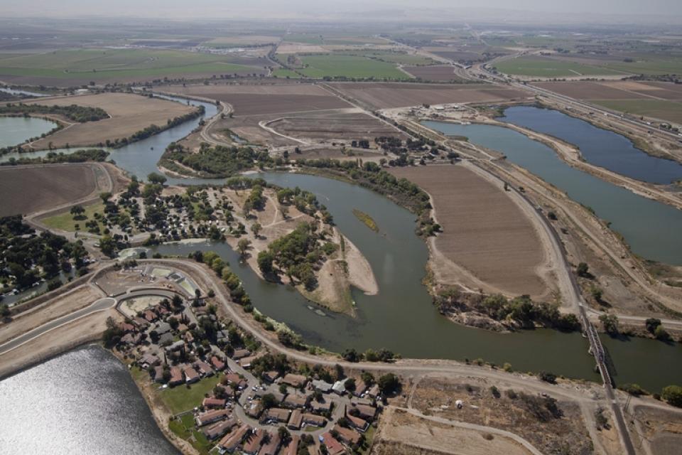 Aerial view of the Sacramento-San Joaquin Delta