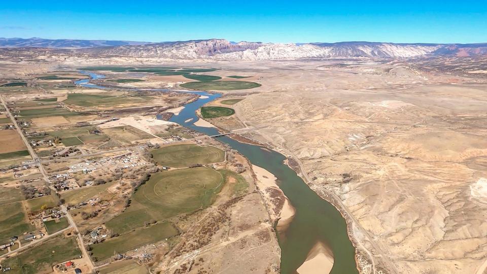 The Green River, one of the drought-stressed tributaries that flows into the Colorado River. 