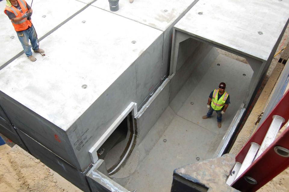 Santa Monica hopes this underground cistern built to capture stormwater will help it become virtually water independent and no longer relying on distant water imports. 