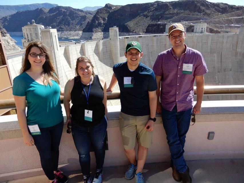 Four members of our California Water Leaders class at Hoover Dam, a stop on our Lower Colorado River Tour.