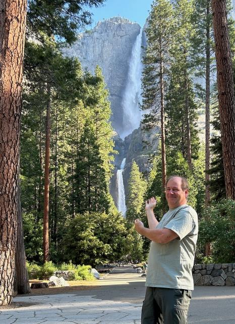 Brian Brown, former California Project WET Coordinator, at Yosemite Falls.