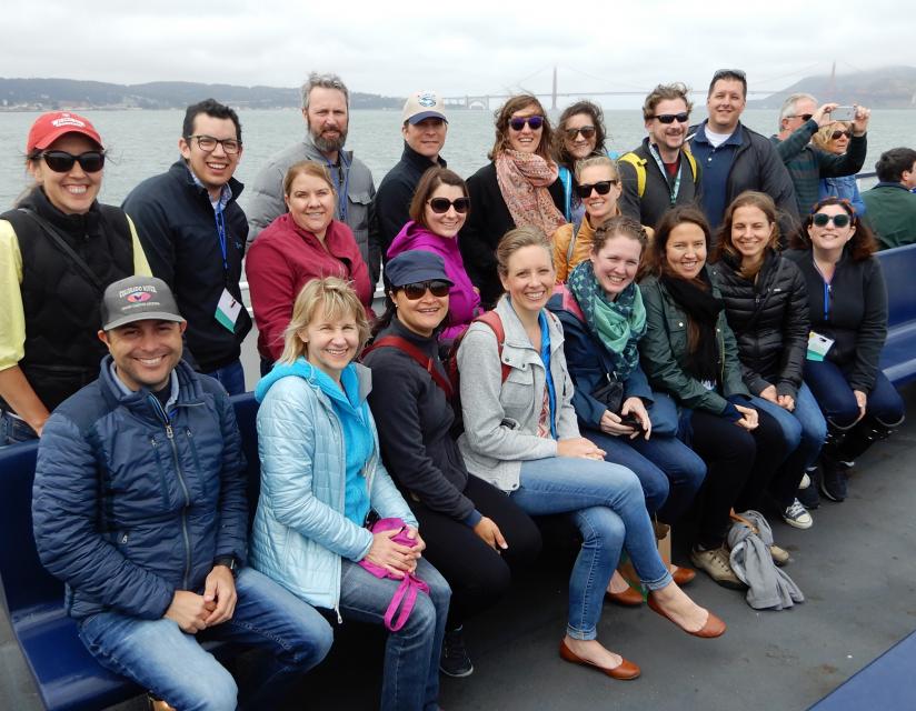 2018 Water Leaders class on ferry ride during Bay-Delta Tour.
